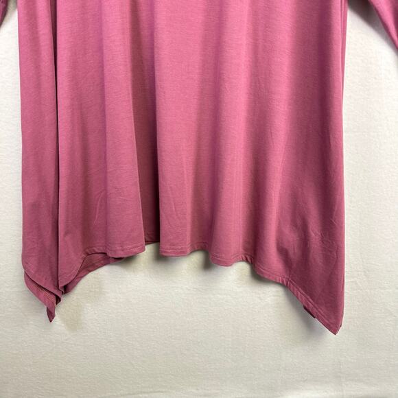 Woman's Mauve Tunic Top - Size 3X Boho Normcore Athleisure - Picture 7 of 12